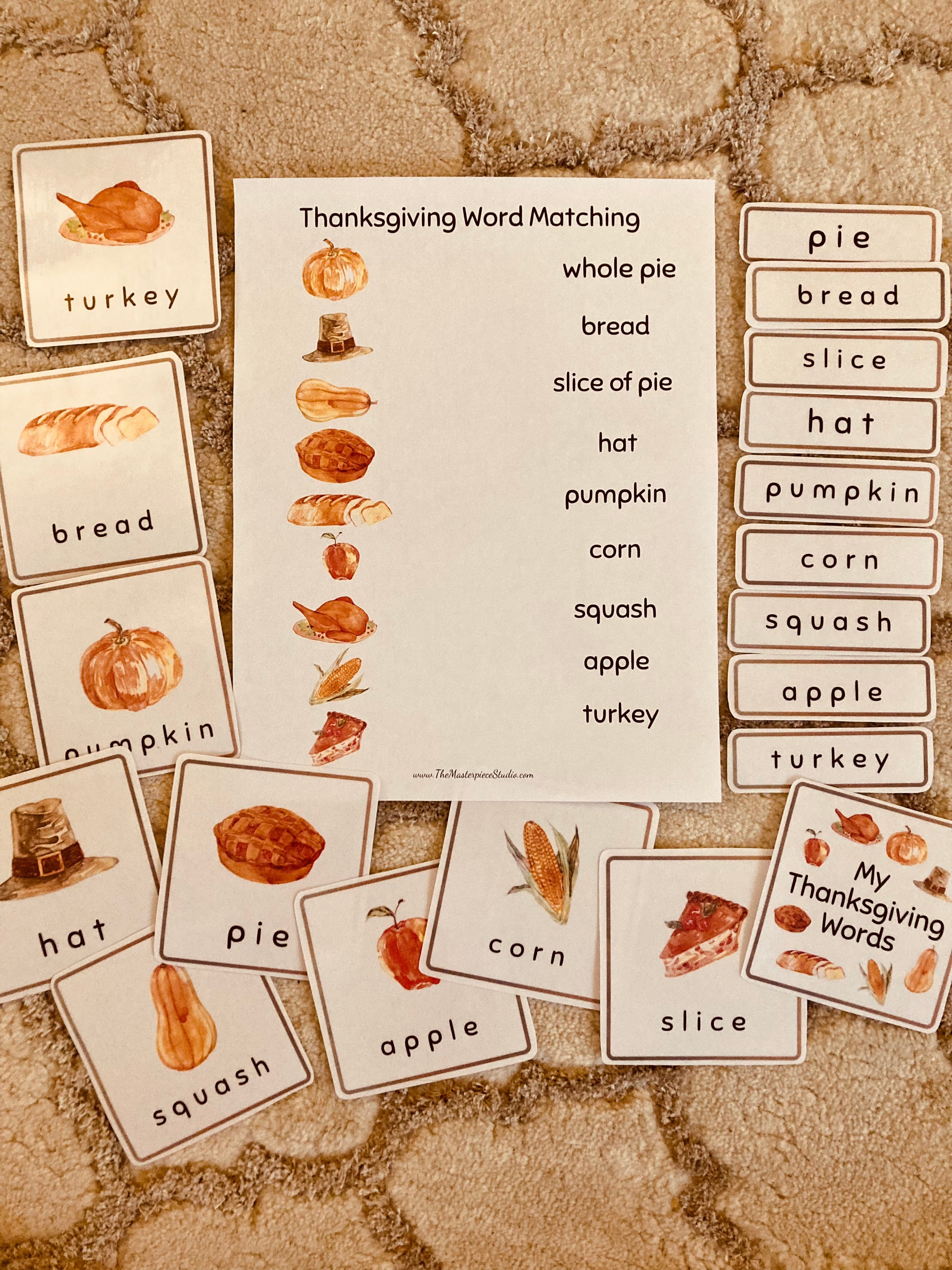 Thanksgiving Vocabulary Pack
