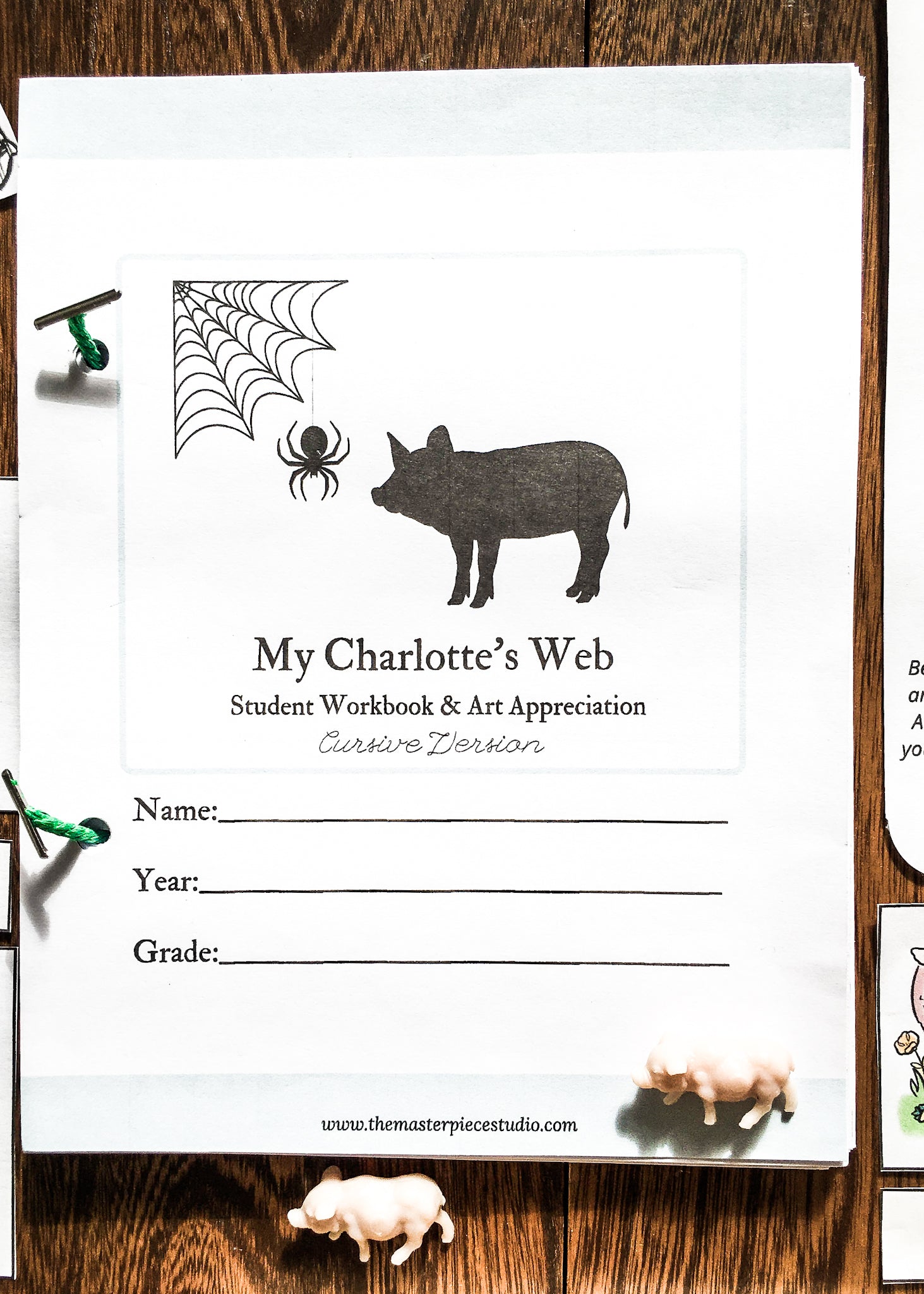 Charlotte's Web Art & Baking Unit Study + BONUS Life Cycles of a Pig & Spider!