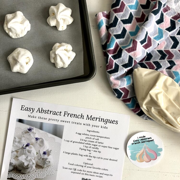 Adventures in France Week 5: Picasso + Abstract Art + Sylvette Series + Easy Abstract French Meringues