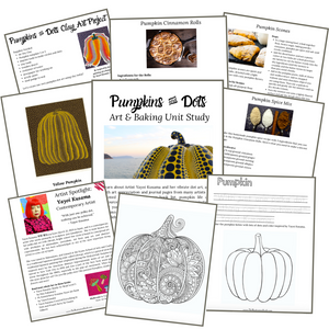 Pumpkins + Dots Art and Baking Unit Study with Artist Spotlight: Yayoi Kusama