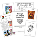 Load image into Gallery viewer, February’s Love and Nature Learning Pack with Read, Paint, Cook Activity Calendar - 2nd Edition
