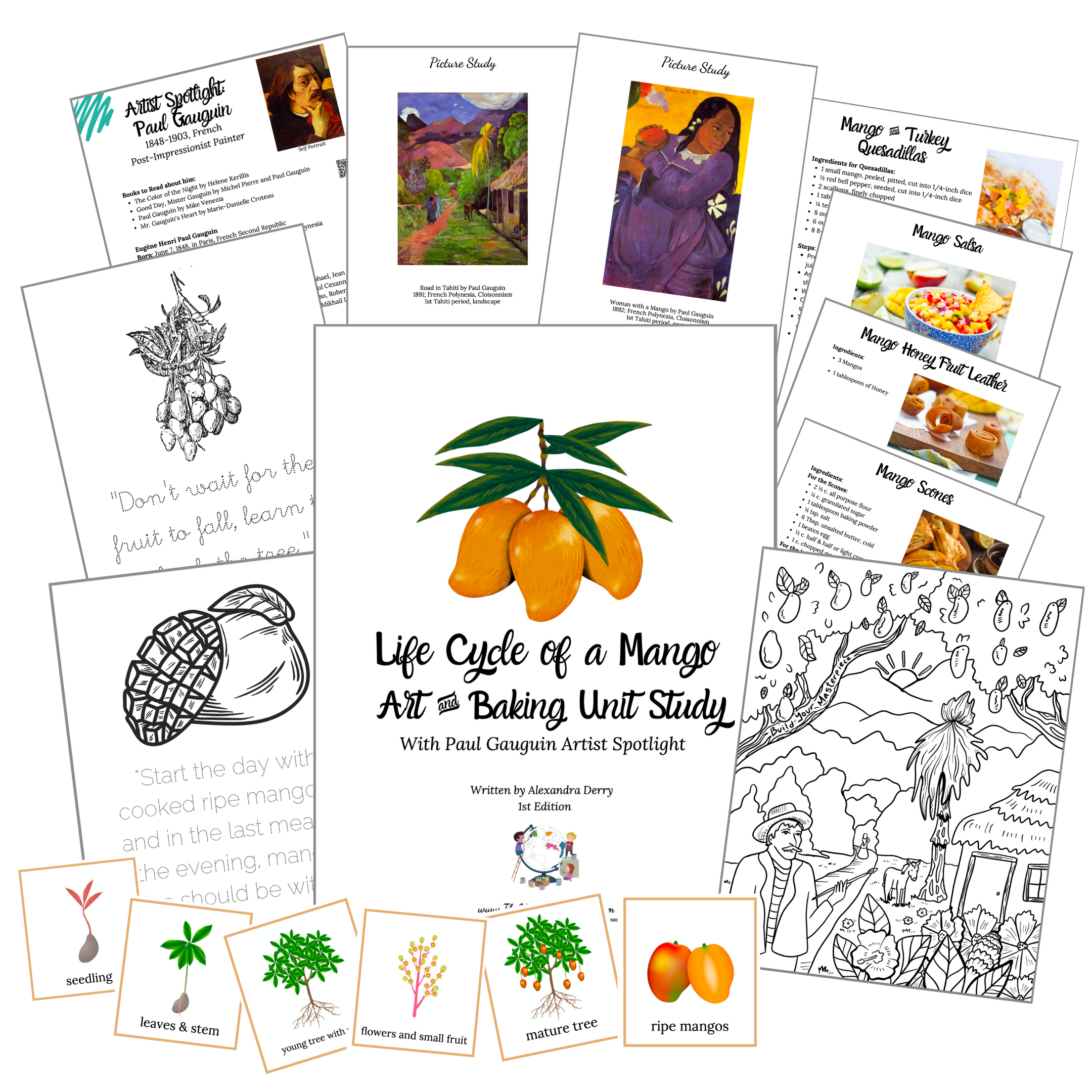 Life Cycle of a Mango Art & Baking Unit Study with Paul Gauguin Artist Spotlight